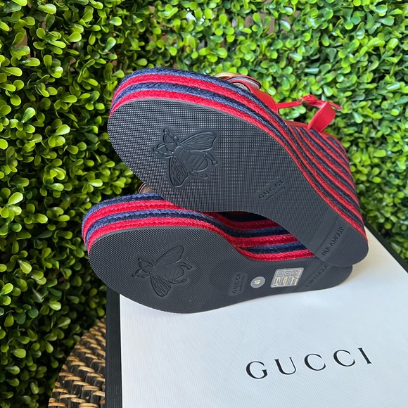 Gucci Marmont double G Red Leather platform, size 40 - Picture 8 of 11